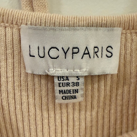 Lucy Paris Reese Cream Midi Square Neck Dress - Picture 7 of 13